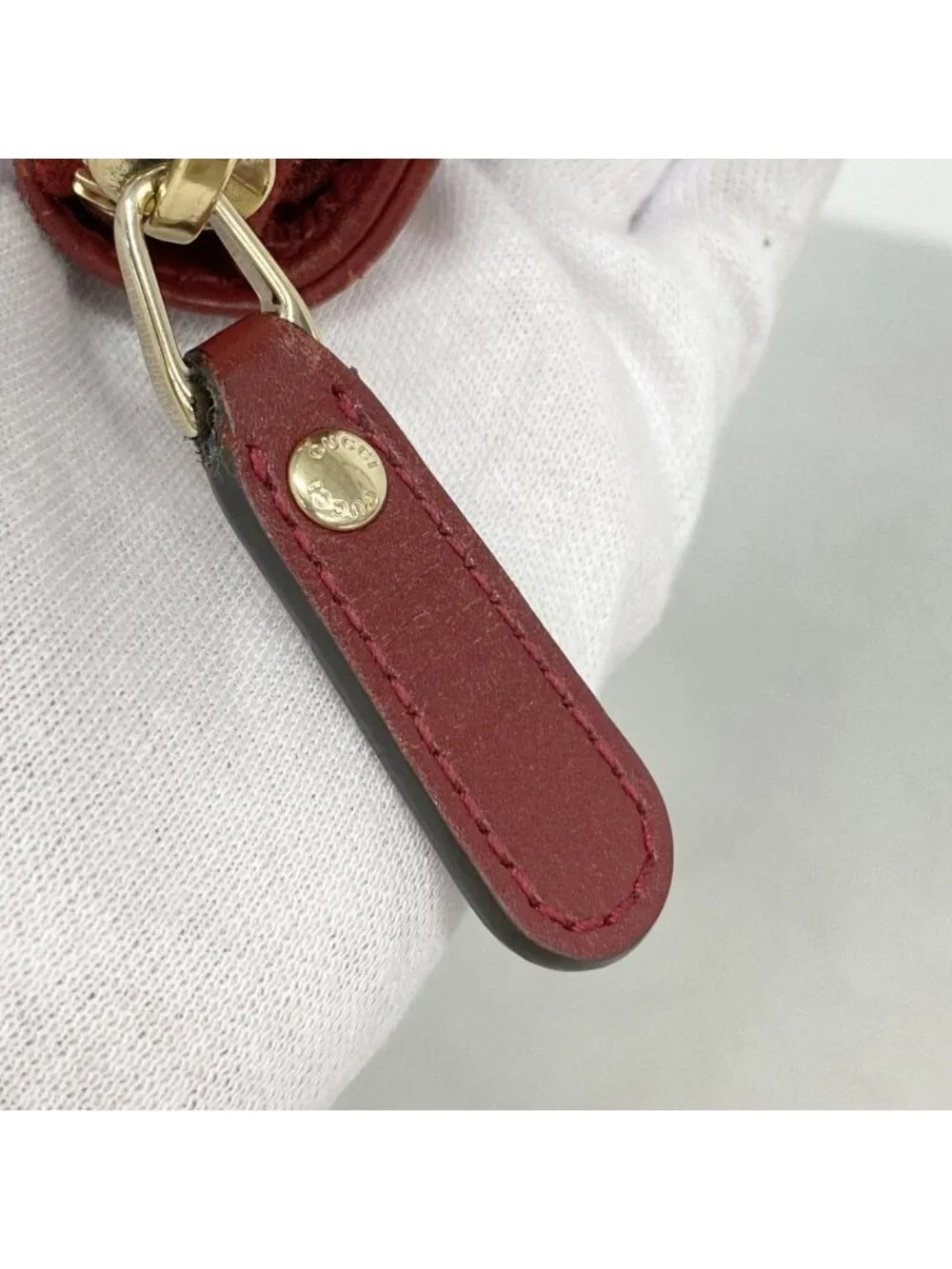 Gucci Wallet Micro Guccissima Leather Bordeaux Gold - Picture 8 of 9